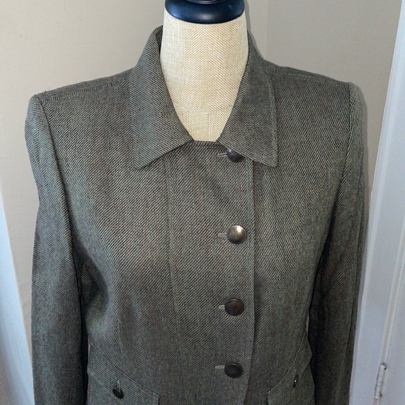 Kasper Greenish Wool Blend Blazer/Jacket - Picture 3 of 7